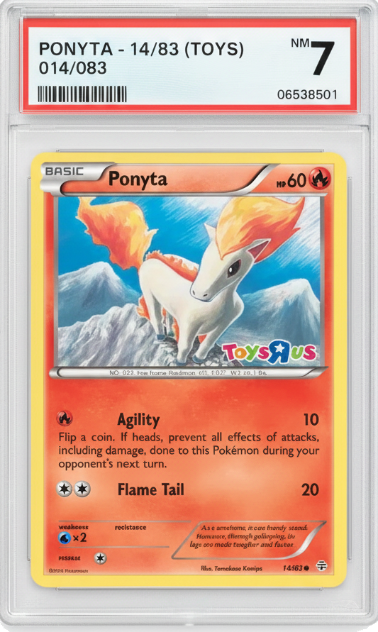 Ponyta - 14/83 (Toys R Us Promo) - PSA 7.0 Graded Card