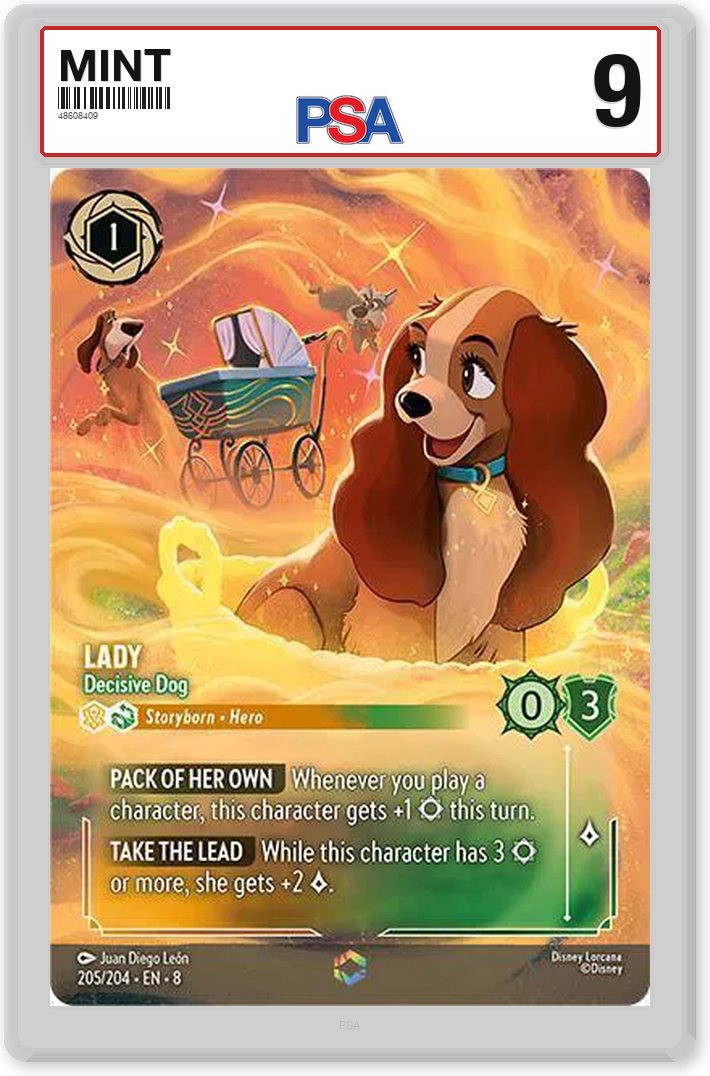 Lady - Decisive Dog (Enchanted) - PSA 9.0 Graded Card