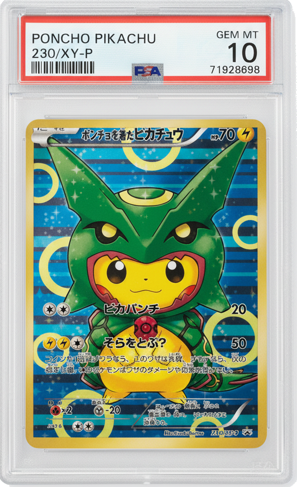 Poncho Pikachu Rayquaza Y (JP) - PSA 10.0 Graded Card
