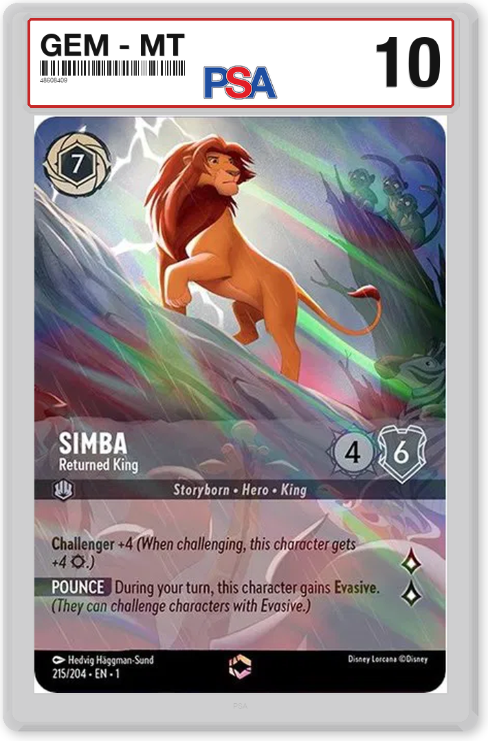 Simba - Returned King (Alternate Art) - PSA 10.0 Graded Card