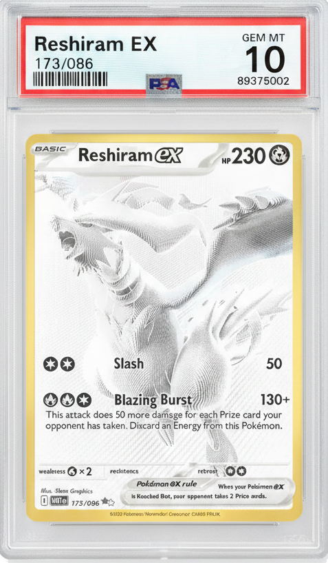 Reshiram ex - PSA 10.0 Graded Card