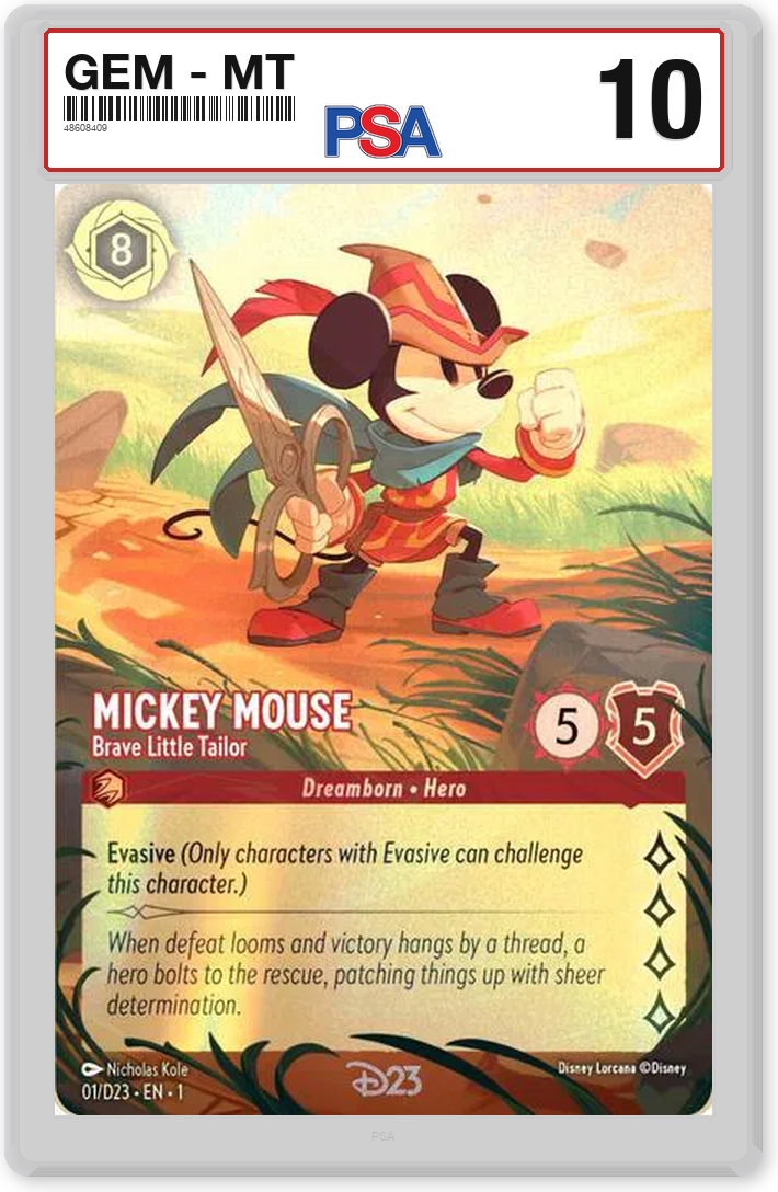 Mickey Mouse - Brave Little Tailor (Extended Art) - PSA 10.0 Graded Card