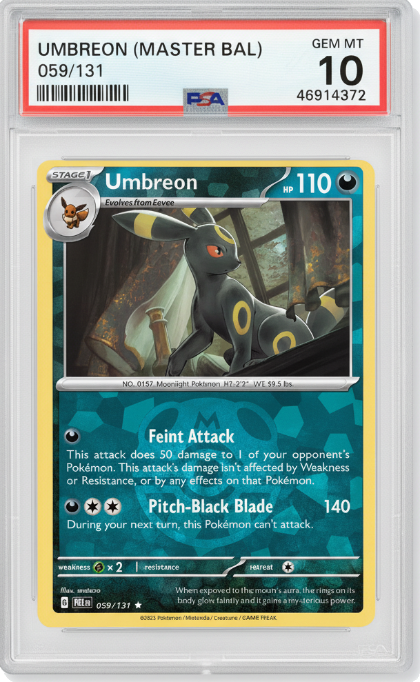 Umbreon (Master Ball Pattern) - PSA 10.0 Graded Card