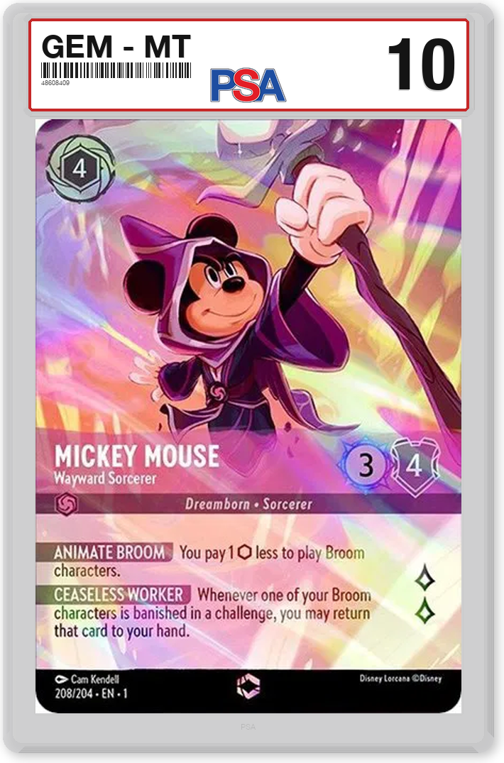 Mickey Mouse - Wayward Sorcerer (Alternate Art) - PSA 10.0 Graded Card